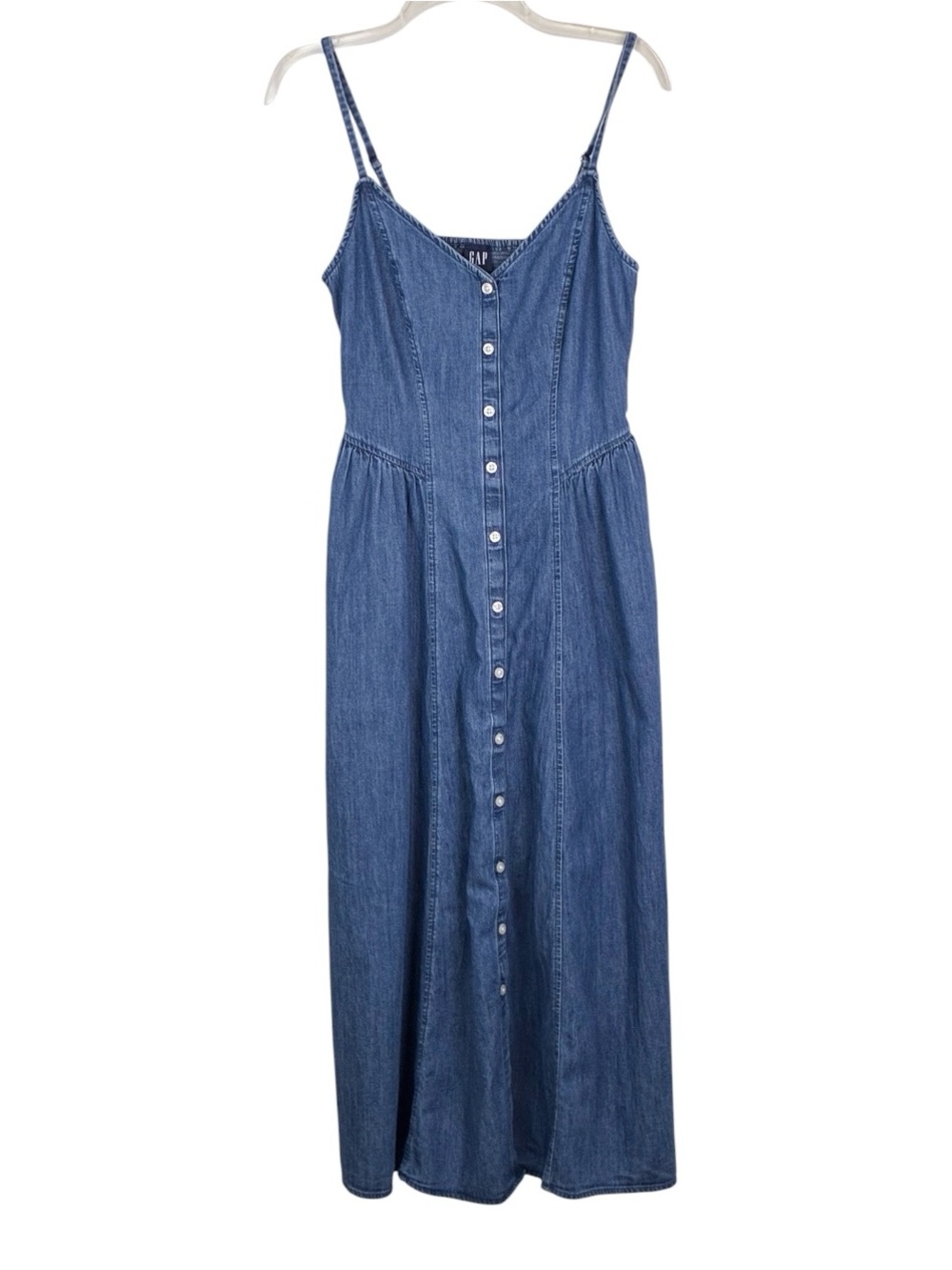 GAP Denim Button Front Maxi Dress Size Small